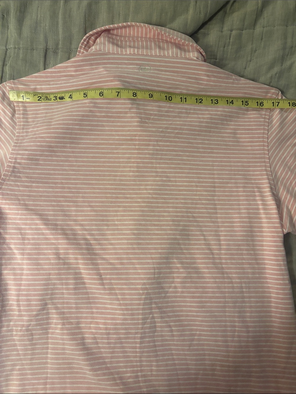 Peter Millar S NYT Men's Pink & White Striped Polo Shirt - Picture 12 of 12